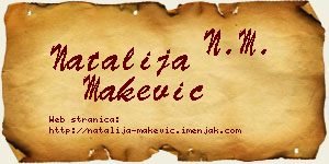Natalija Makević vizit kartica